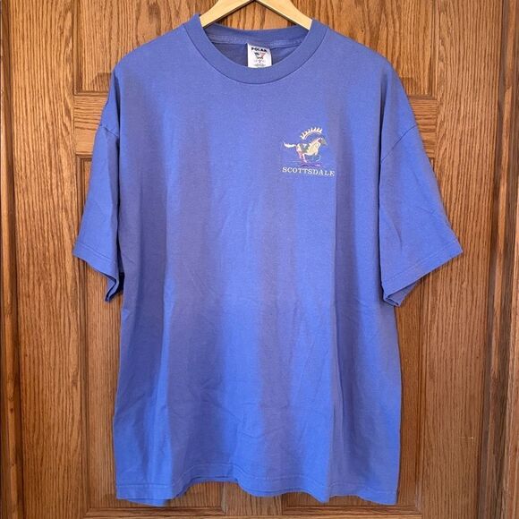 POLAR GRAPHICS Vintage 90s Y2K Southwest Embroidered Scottsdale AZ Graphic Tee - Picture 8 of 9